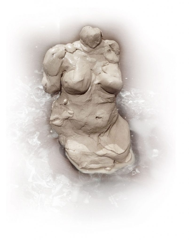 Life drawing study in clay